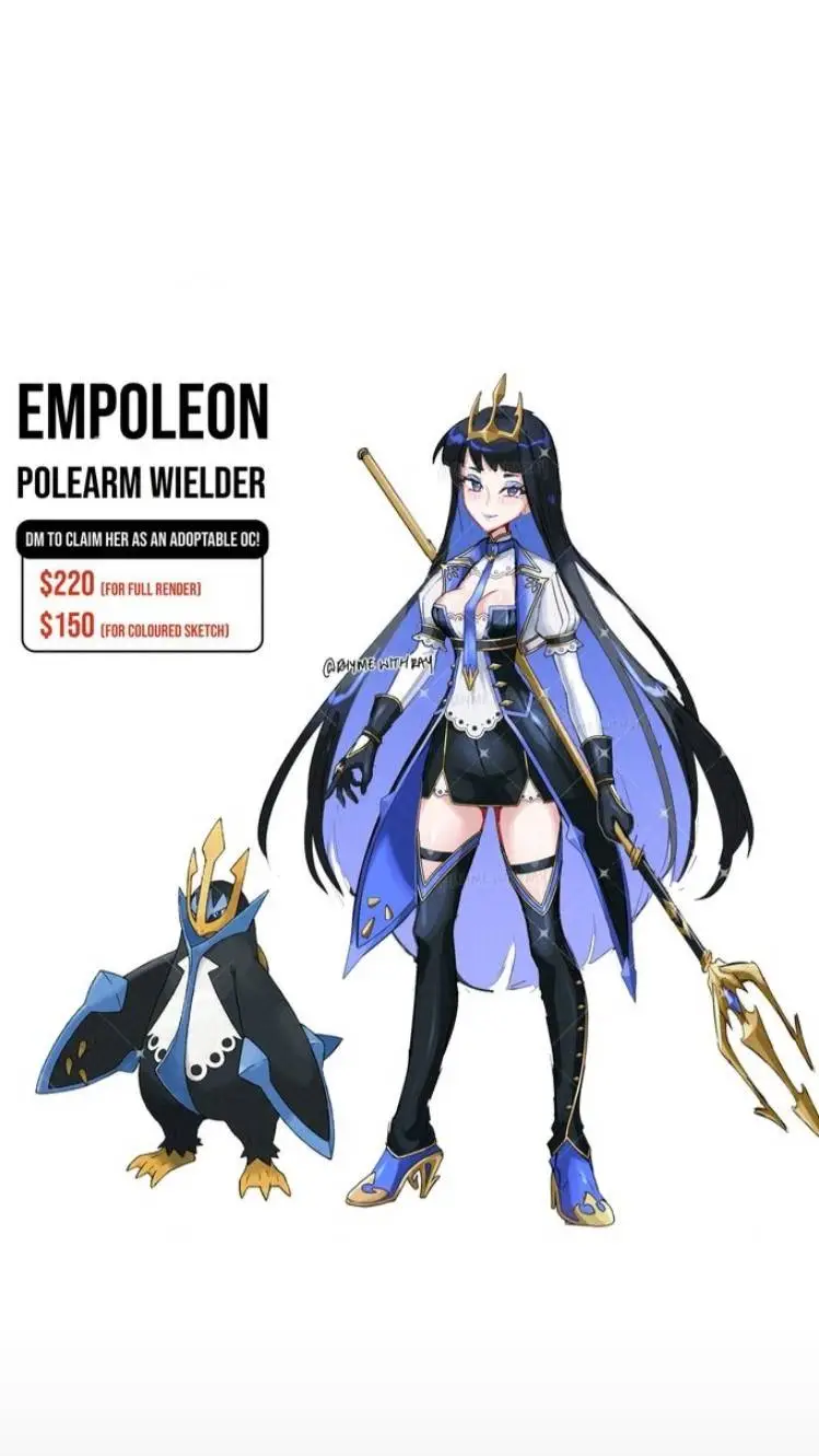 ai character: Empleon gjjinka🐧👑 background