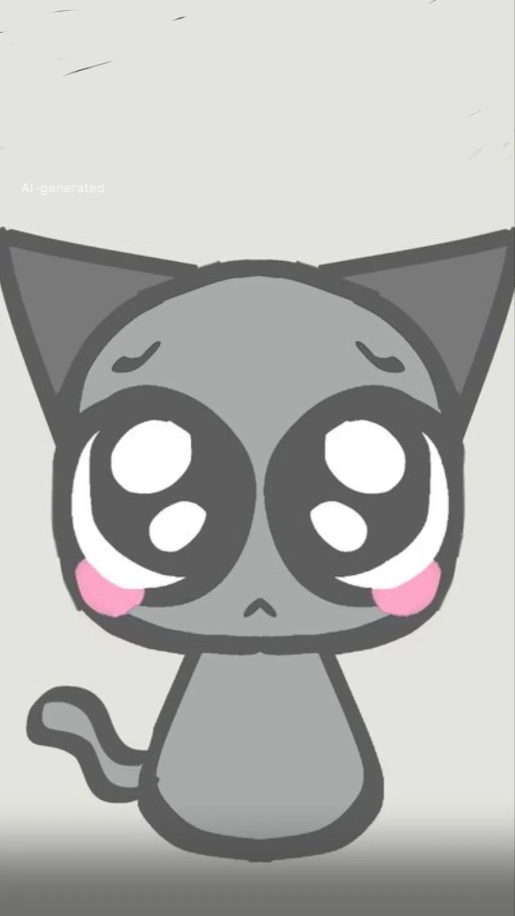 ai character: baby gray background