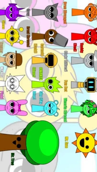 ai character: Sprunki background