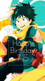 ai character: Mha Deku’s B-day background