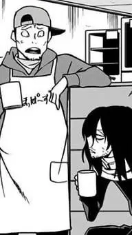 ai character: MHA cafeteria  background