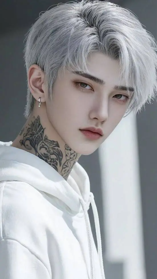 ai character: Silver background