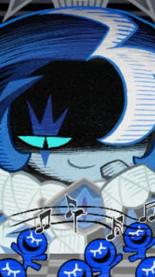 ai character: Shadow milk cookie background