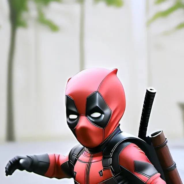 chat with ai character: toddler  Deadpool 