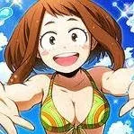 chat with ai character: Ochako at thebeach