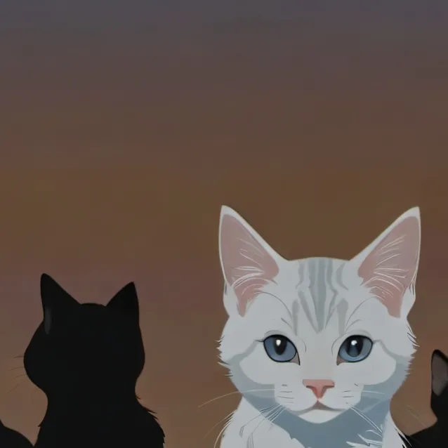 chat with ai character: 7 mean cats