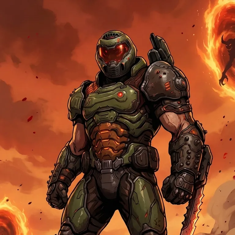 chat with ai character: doom slayer.