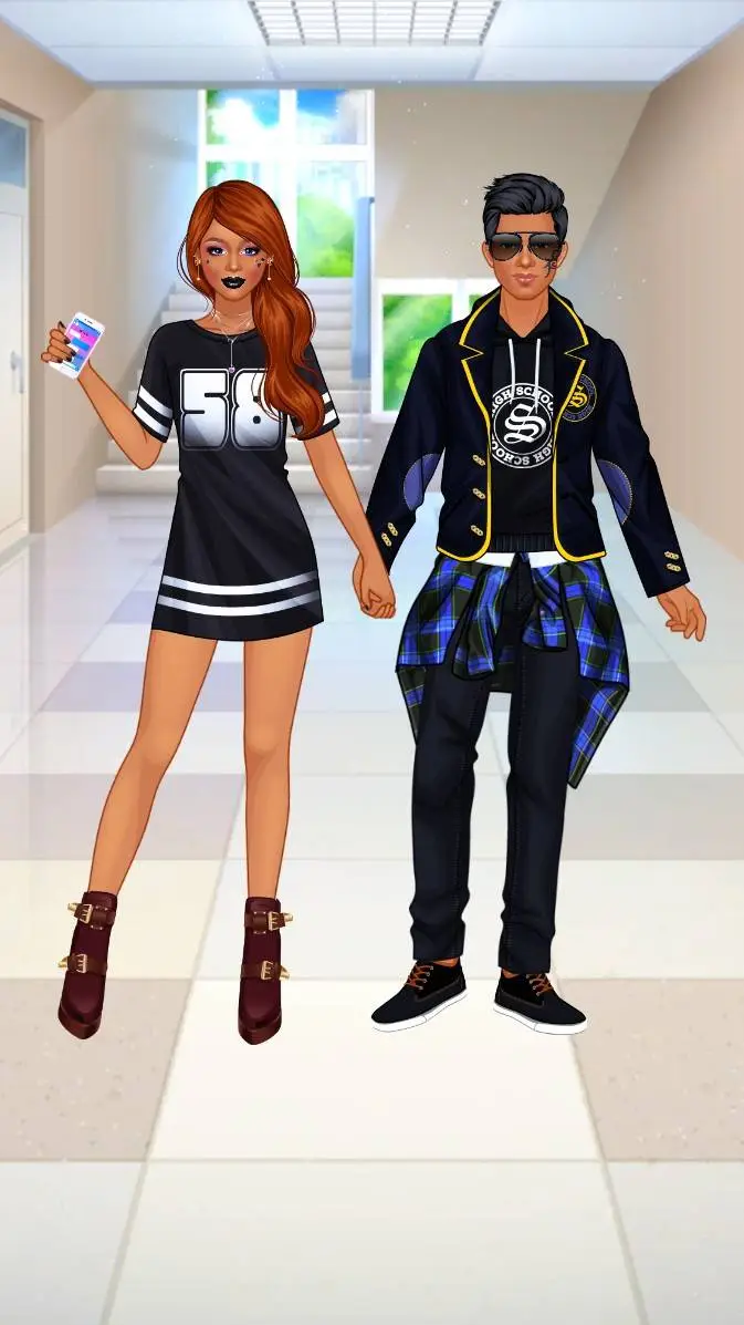 ai character: Emma and Alex background