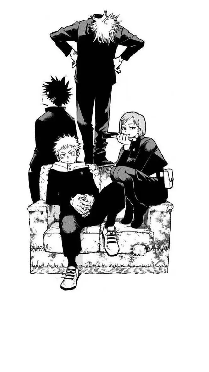 ai character: JJK camping! background