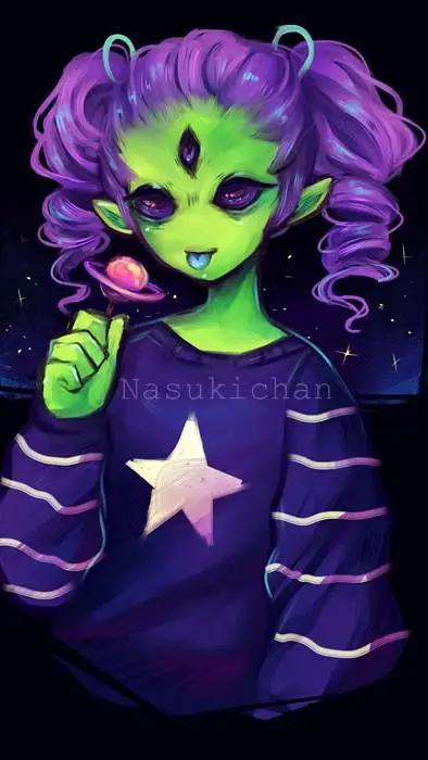 ai character: Novia Alienígena👽 background