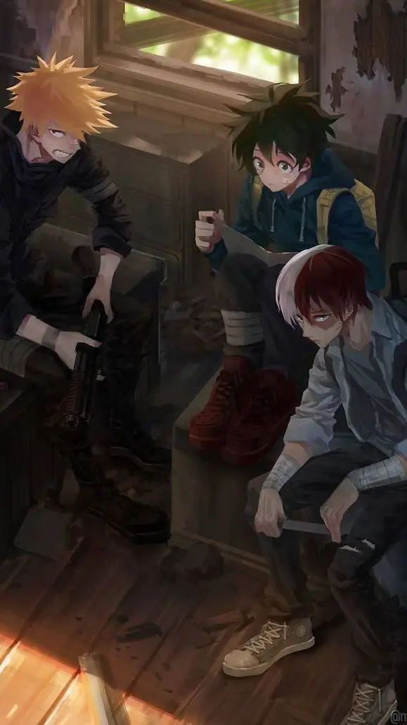 ai character: Mha zombie Apocal. background