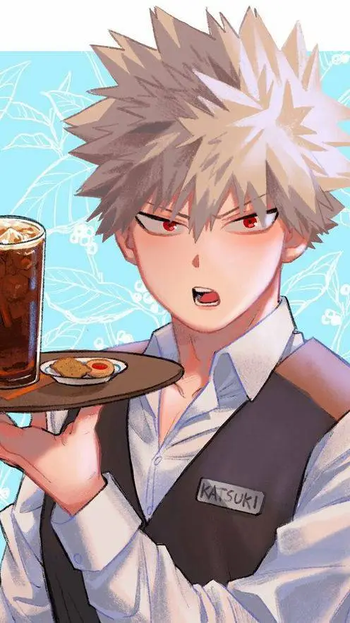 ai character: Bakugou waiter background