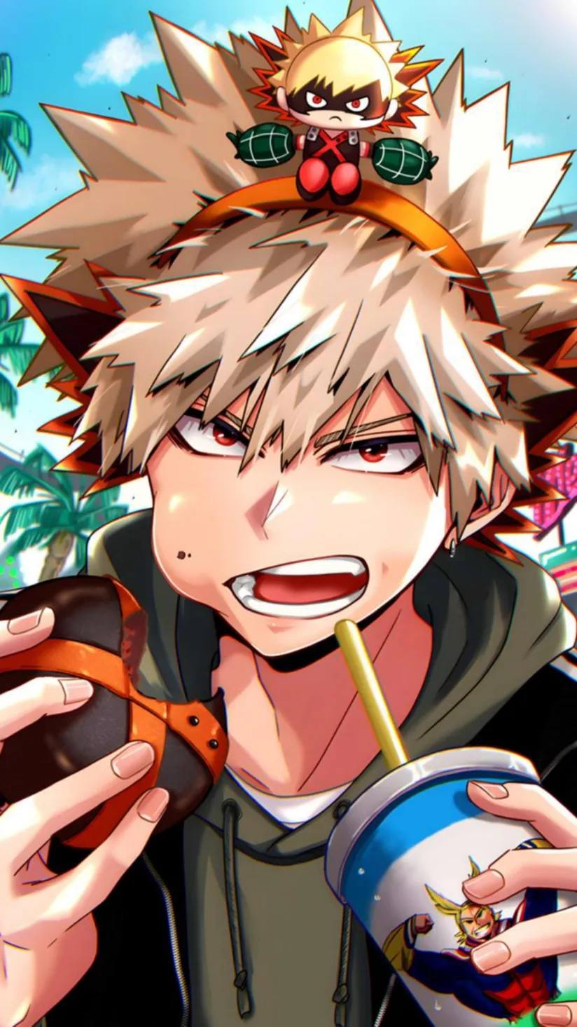 ai character: Mha bff kiss trend background