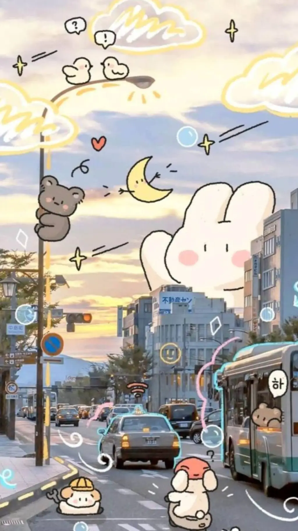 ai character: Mundo de felicidad background
