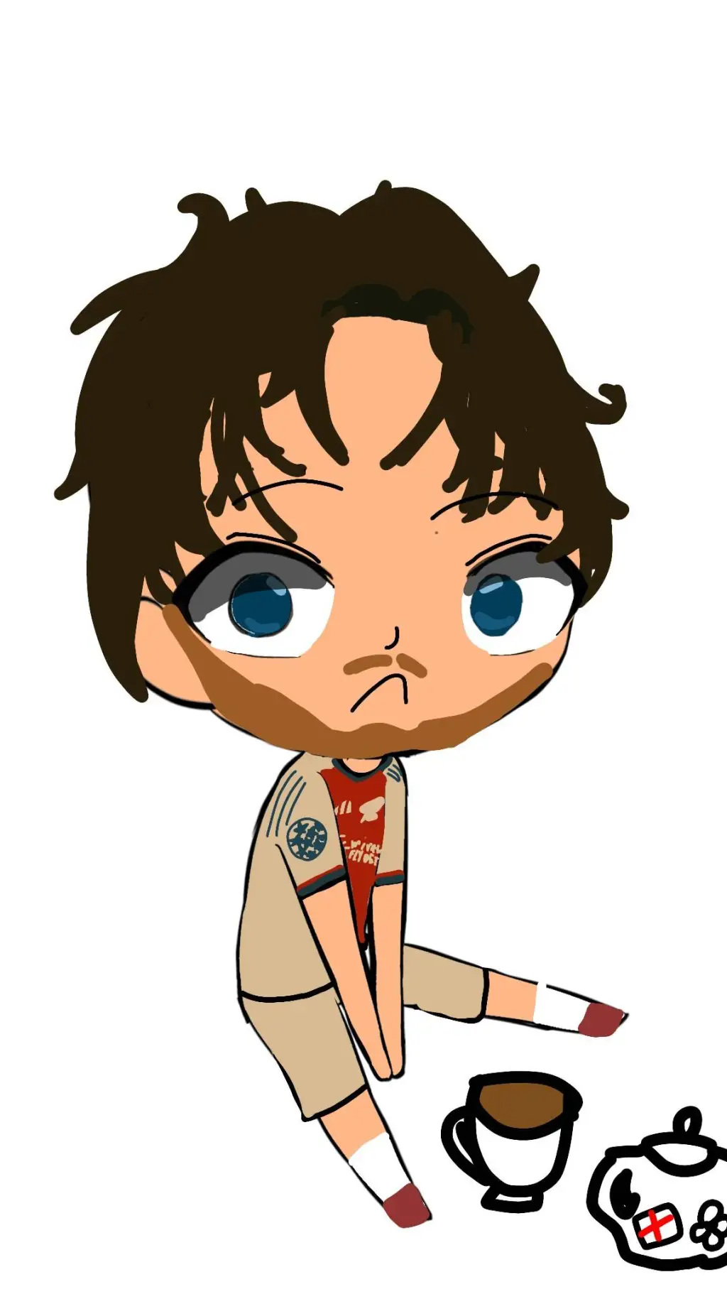 ai character: baby Declan rice background