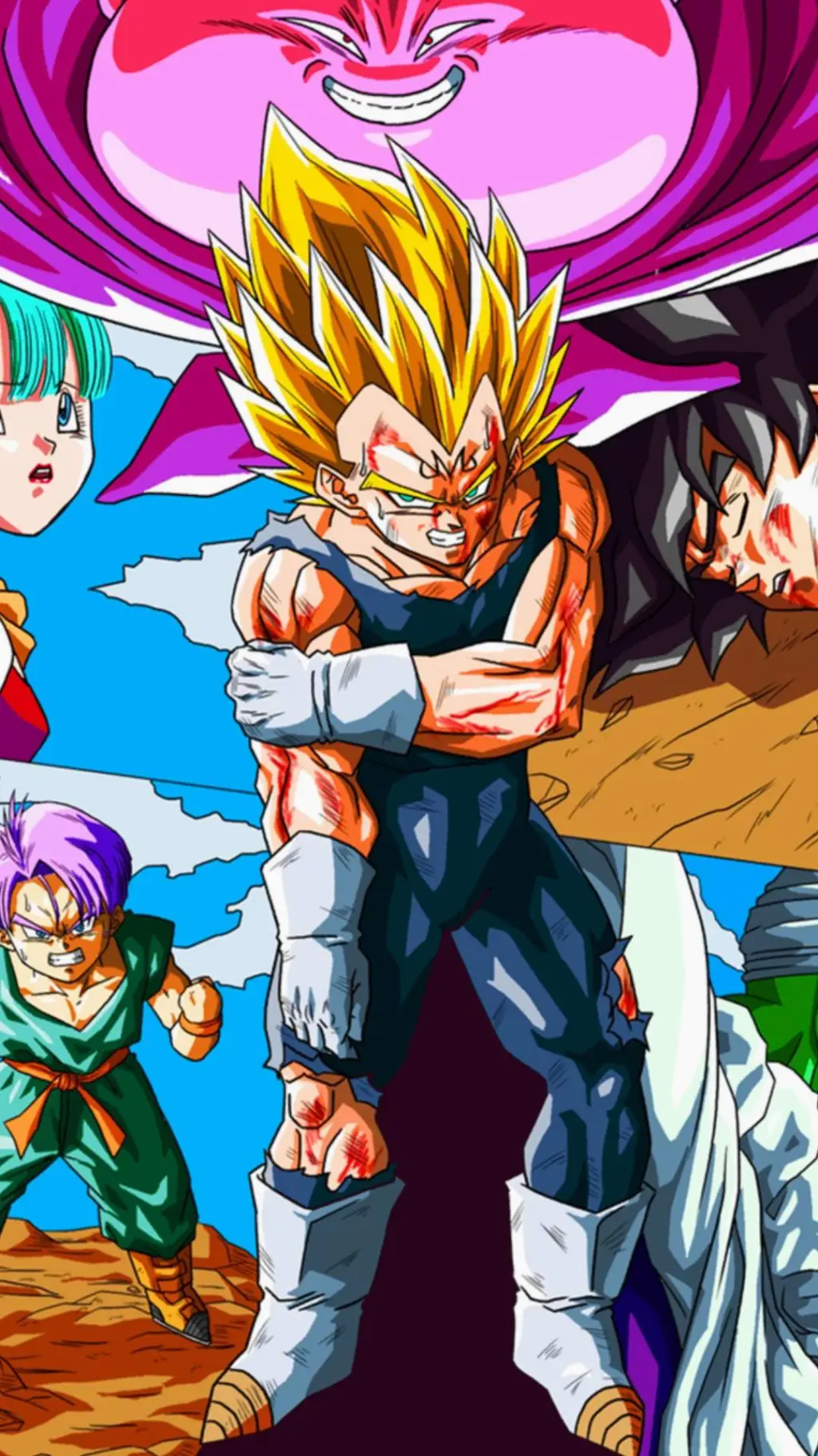 ai character: Majin Vegeta  background