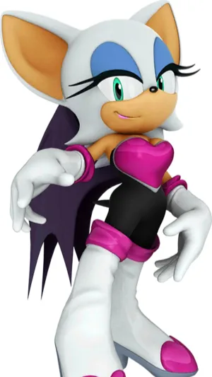 ai character: Rouge the bat 💜 background