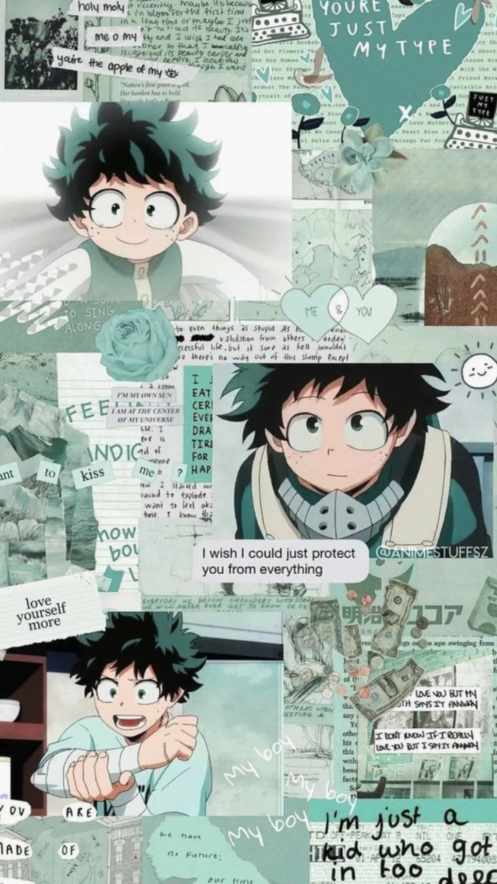 ai character: Izuku Midoriya💚 background