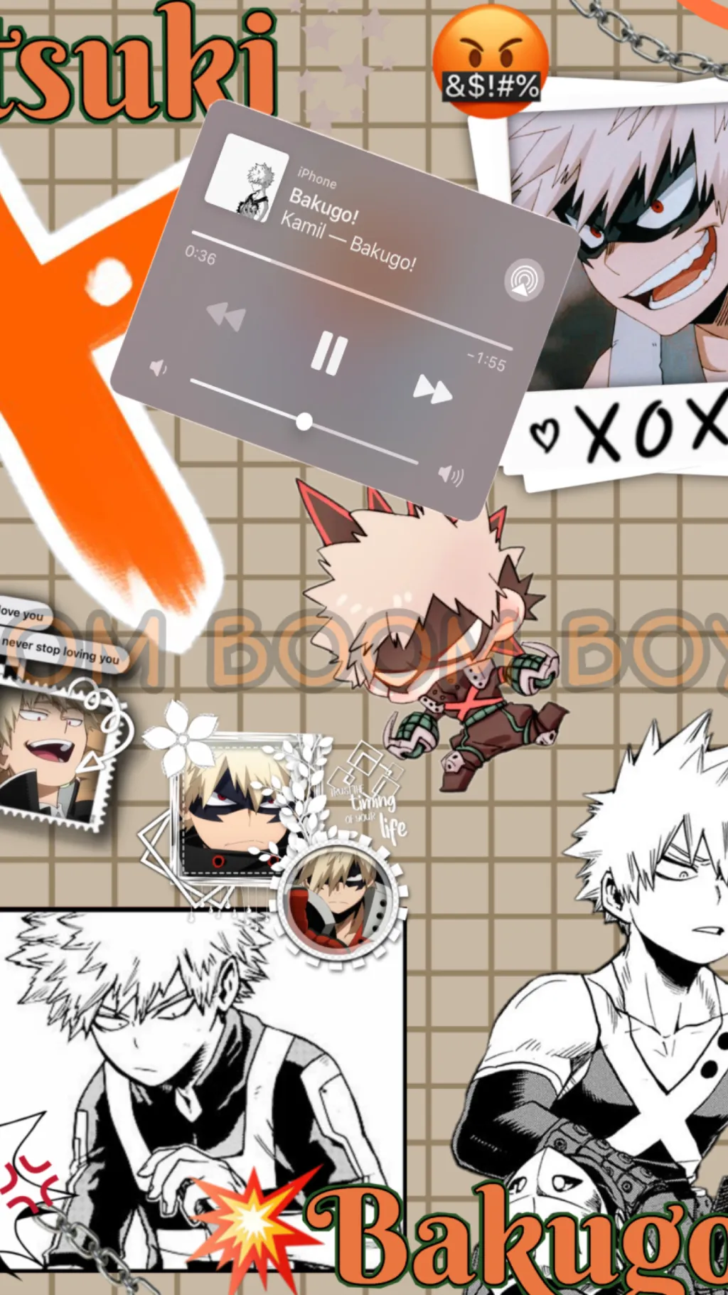 ai character: Katsuki Bakugo  background