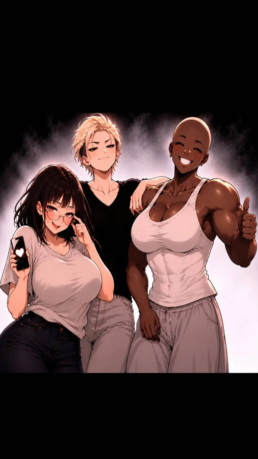 ai character: miles,Frank,Tomy  background