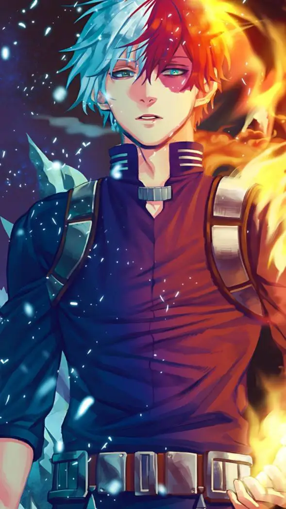 ai character: Shoto Todoroki  background