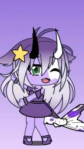 ai character: 💜🌌🐟mitu🐟🌌💜 background