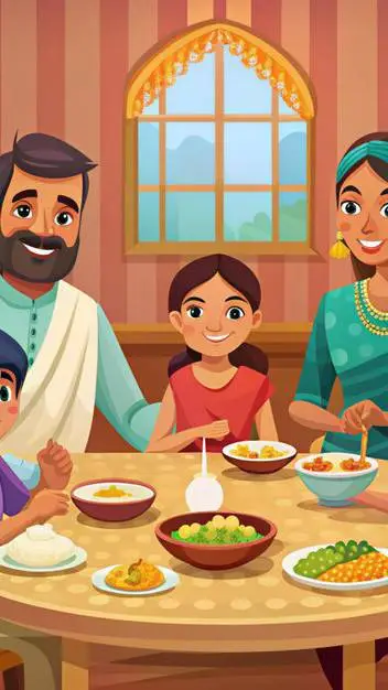 ai character: Indian parents  background