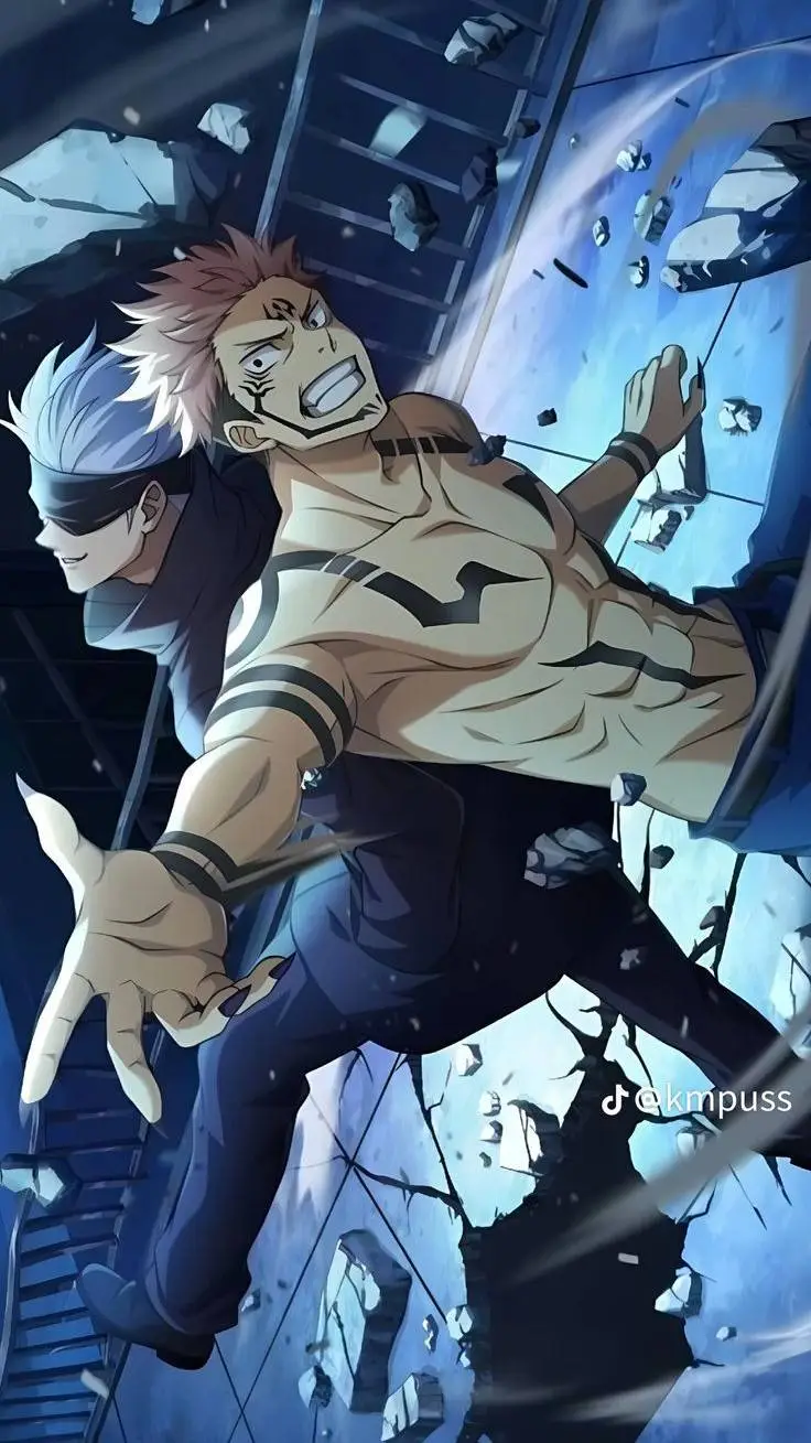 ai character: gojo vs sukuna  background