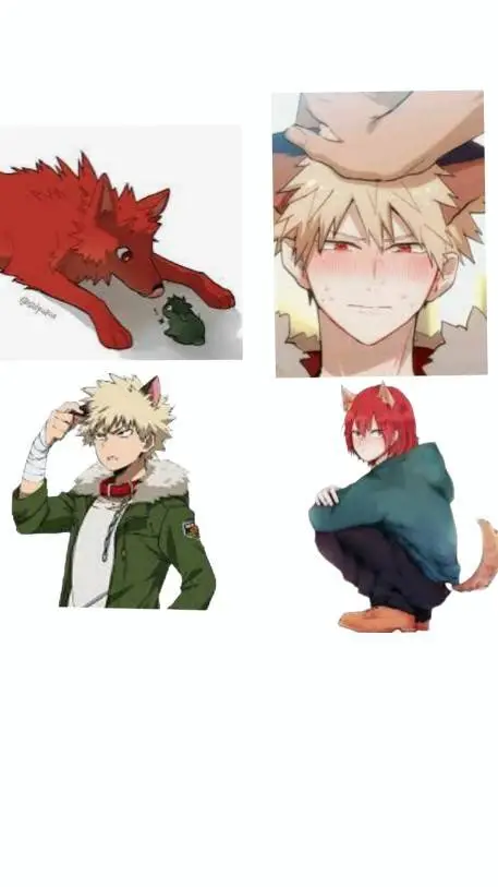 ai character: kiri & bakugo dogs background