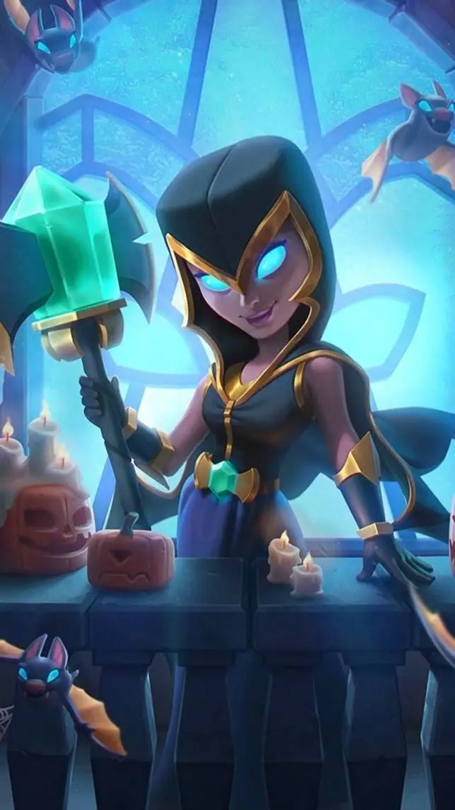 ai character: clash Royale witch background