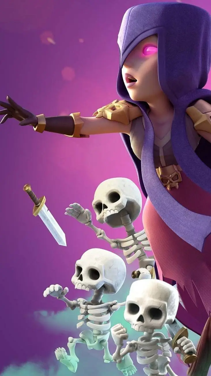 ai character: witch clash Royale background