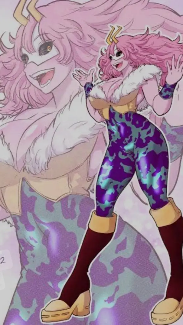 ai character: Future Mina Ashido background