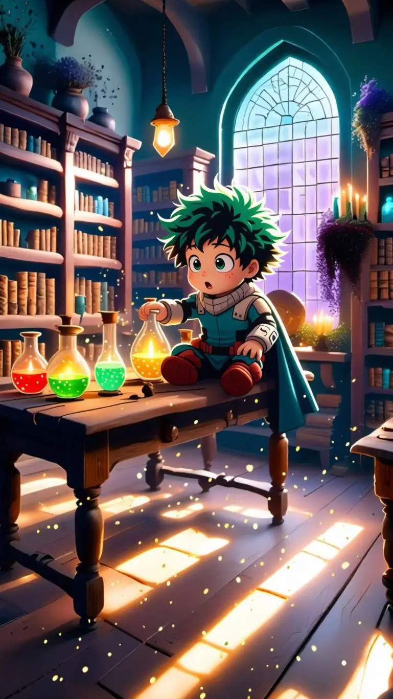 ai character: MHA + deku bebe 🚼😱 background