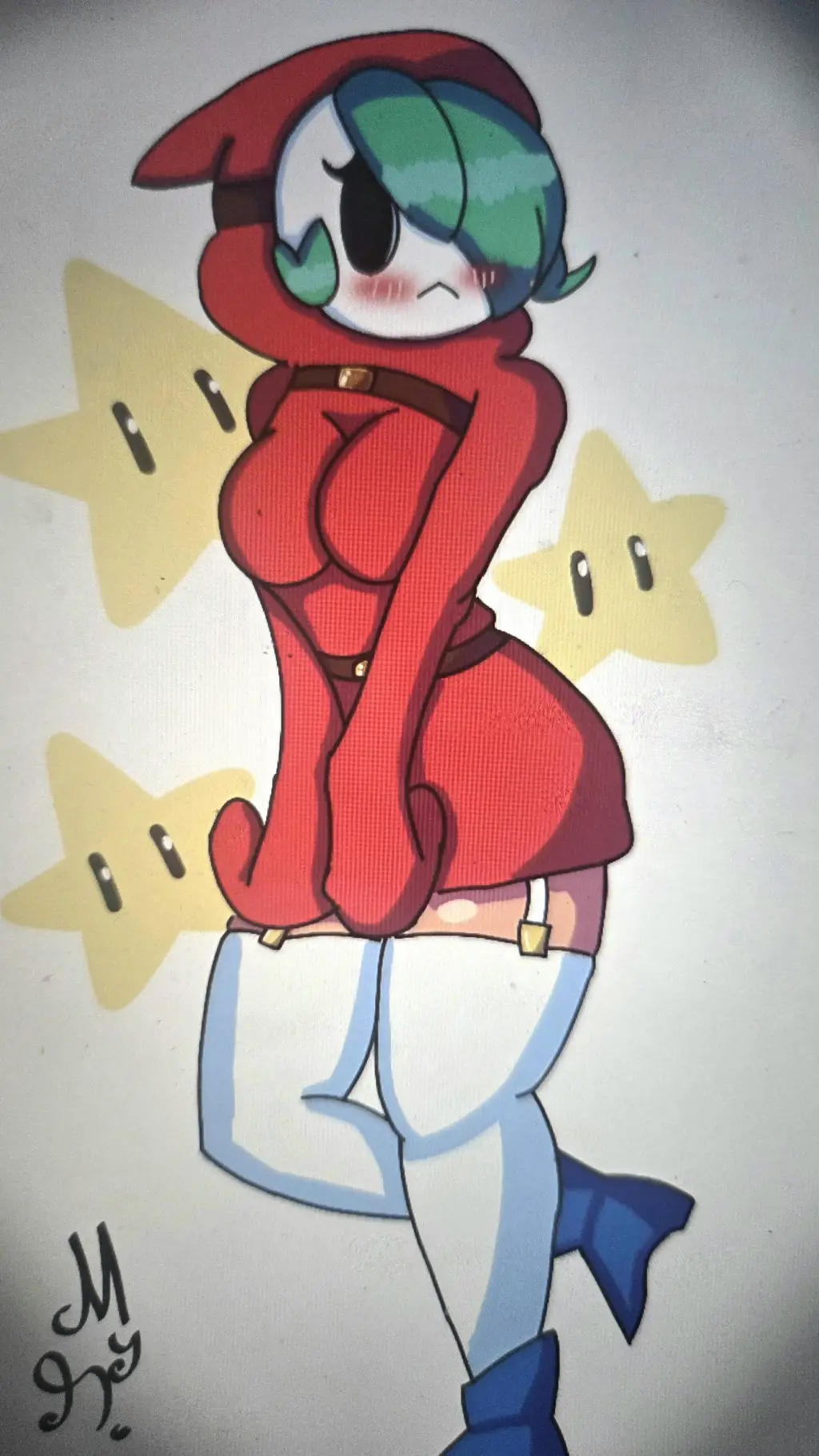 ai character: shy gal  background