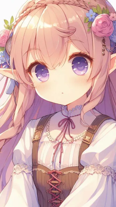 ai character: Ur lil elf girl background