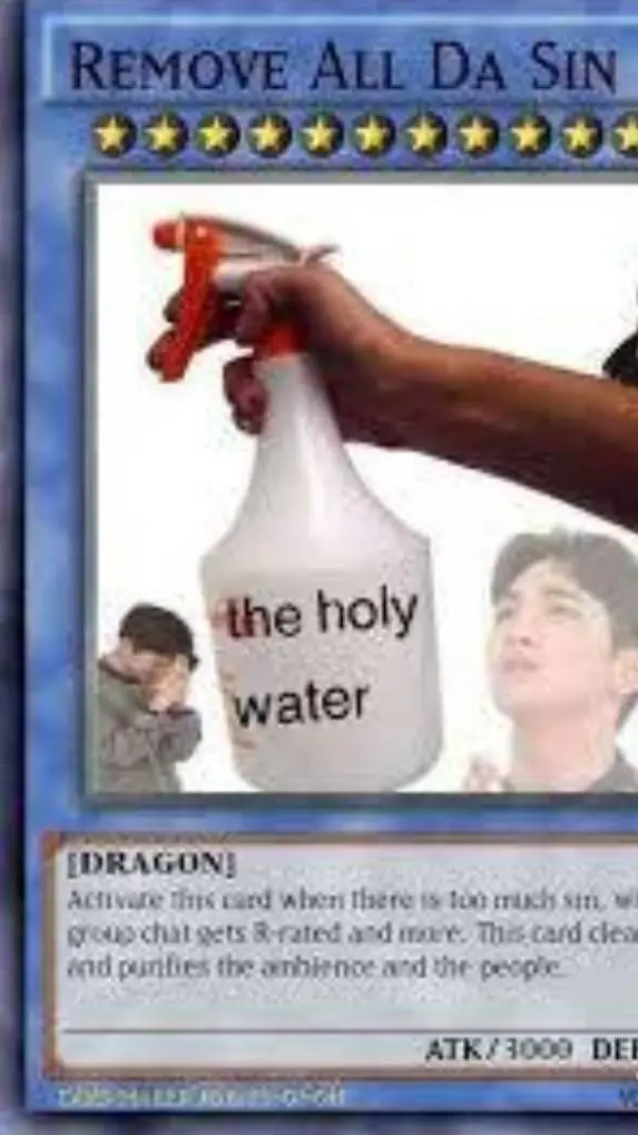 ai character: holy water background