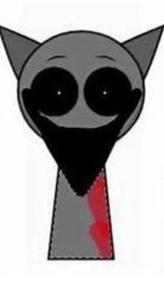 ai character: horror Gray background