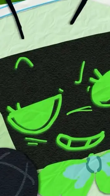 ai character: 💚📺VEE📺💚 background