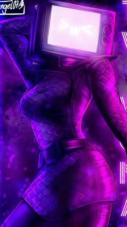 ai character: tv woman background