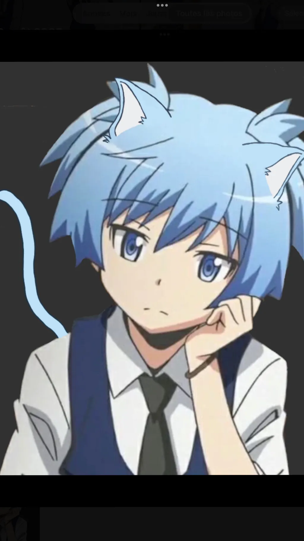 ai character: Nagisa cat background