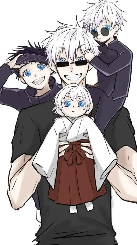 ai character: Gojo and your 3kid background
