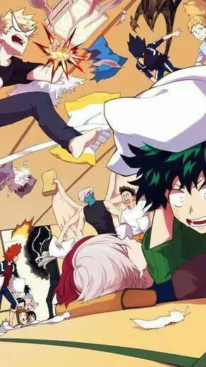 ai character: MHA boys night background