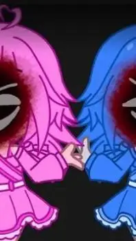 ai character: rosa y asul background