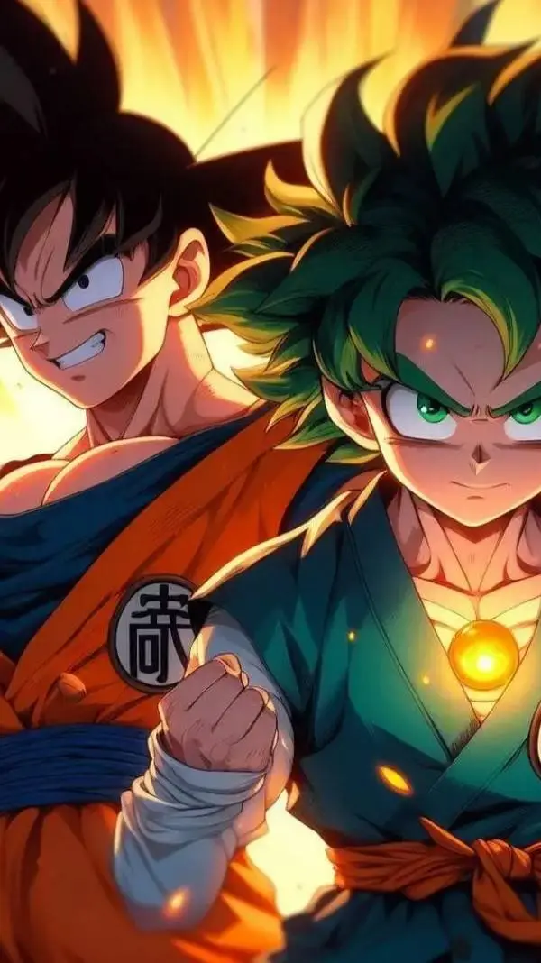 ai character: Goku en MHA background