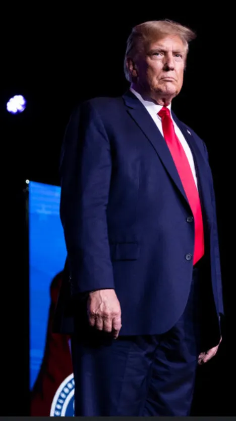 ai character: ￼Donald Trump background