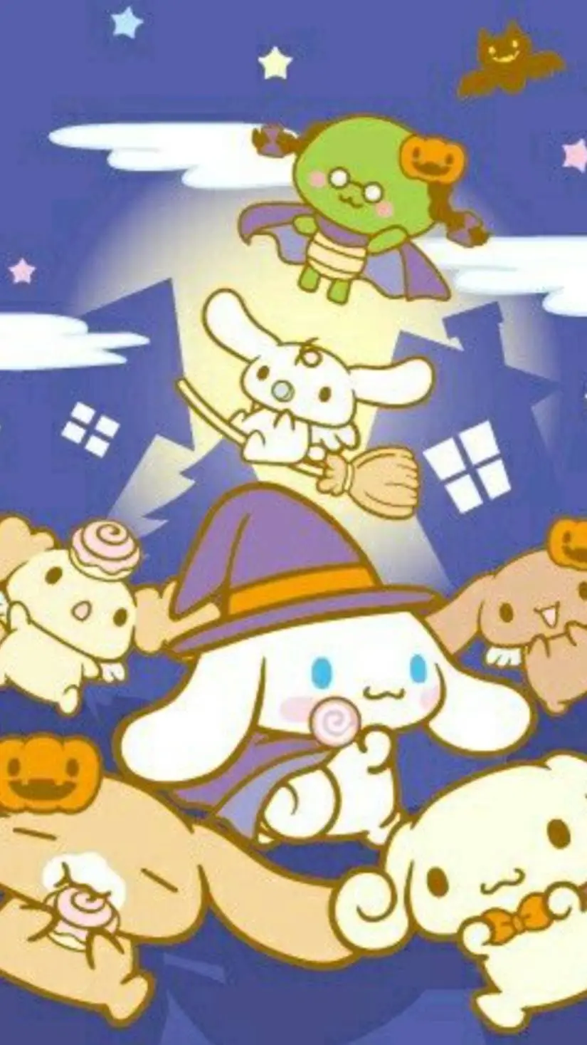 ai character: 🎃hello kitty🎃 background