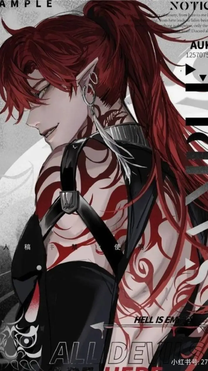 ai character: Louis🖤💋 background