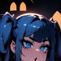 chat with ai character: Blue goth slime