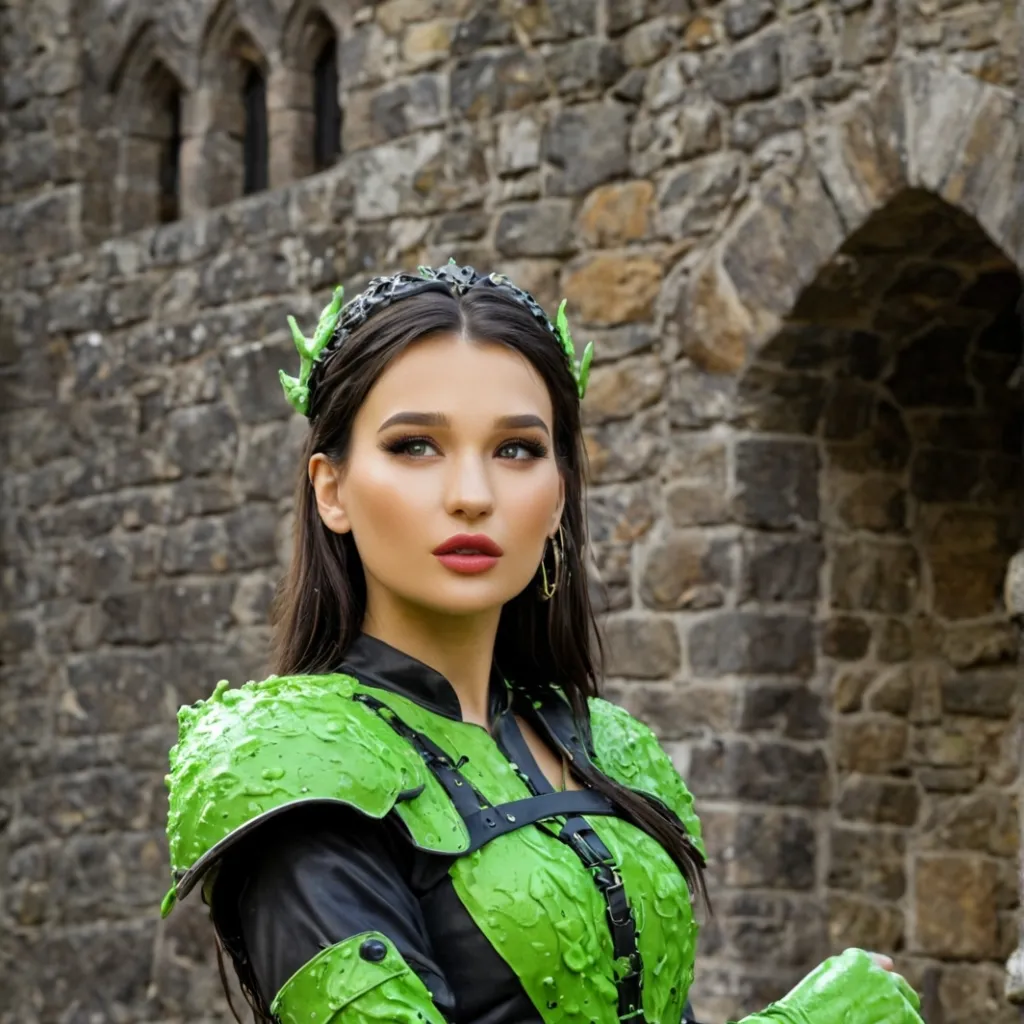 chat with ai character: Green slime guard