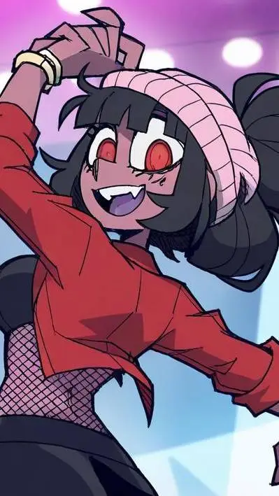 ai character: Rini dancing succi background